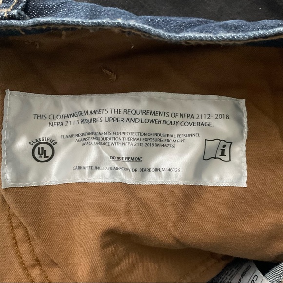 Carhartt 102688 Women’s FR Flame Resistant Rugged Flex Loose Fit Jeans 10 Tall - Picture 8 of 9